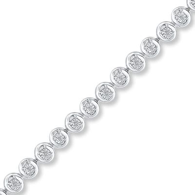 Diamond Bracelet 1/10 ct tw Round-cut Sterling Silver