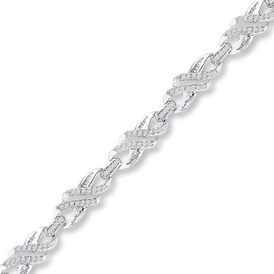 Diamond Bracelet 1 ct tw Round-cut Sterling Silver