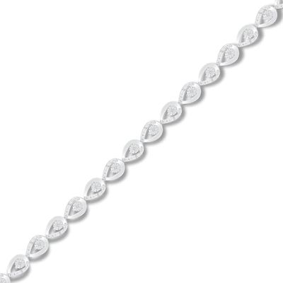 Diamond Bracelet 1/10 ct tw Sterling Silver 7.25"