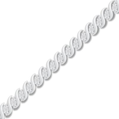 Diamond Bracelet 5/8 ct tw 10K White Gold 7.25"