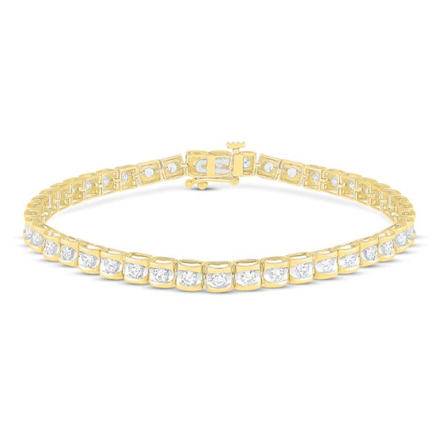 Diamond Fashion Bracelet 2 ct tw Round-cut 10K Yellow Gold