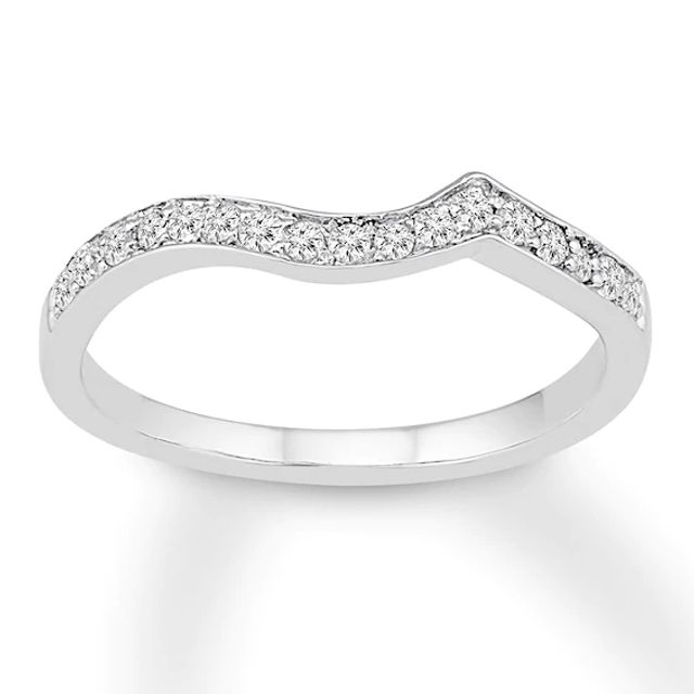 Diamond Wedding Band 1/4 ct tw Round-cut 14K White Gold