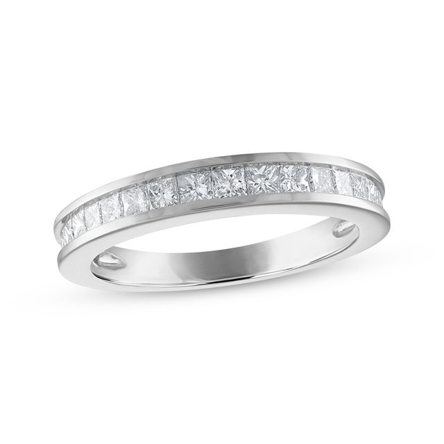 Diamond Wedding Band 3/ ct tw Princess-cut 14K White Gold