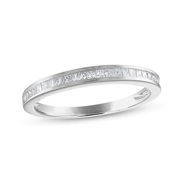 Diamond Wedding Band 1/3 ct tw Princess-cut 14K White Gold