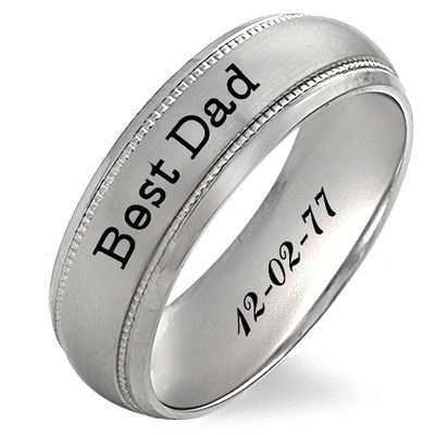 Spinning Engravable Men's Ring