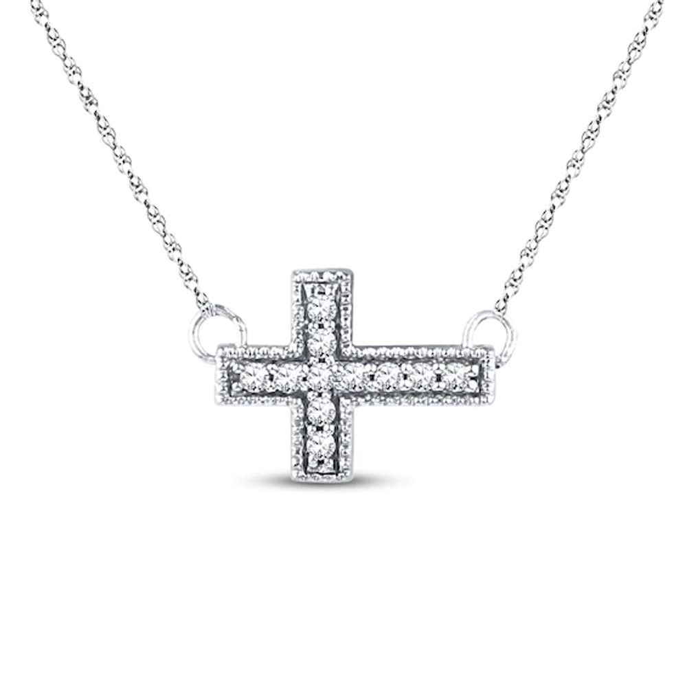 Cross Necklace 10K Yellow Gold 22