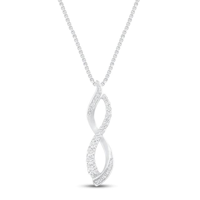 Diamond Necklace 1/3 ct tw 10K White Gold