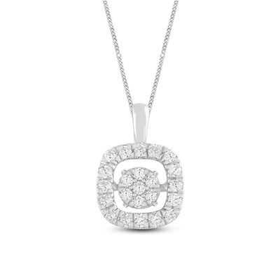 Unstoppable Love Diamond Necklace 1/4 ct tw 10K White Gold 19