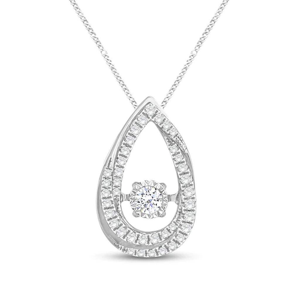 Dancing Diamonds in Motion 14kt Gold Diamond Pendant Necklace with 1.00  Carats t.w (.40 center) - Jewelry Factory - North Hollywood, CA