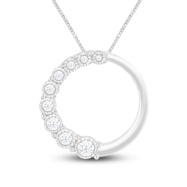 Diamond Journey Pendant in White Gold - 0.25 ctw. - JusticeJewelers