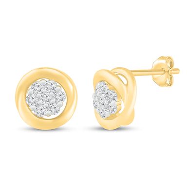 Diamond Stud Earrings 1/5 ct tw 10K Yellow Gold