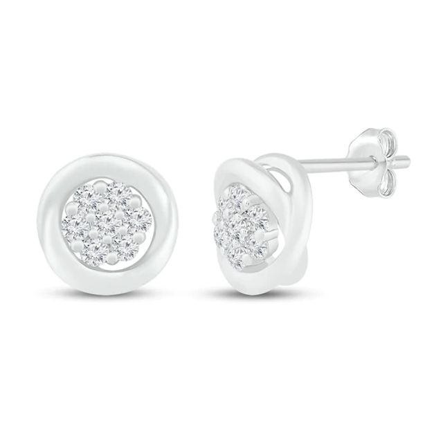 Diamond Stud Earrings 1/5 ct tw 10K White Gold