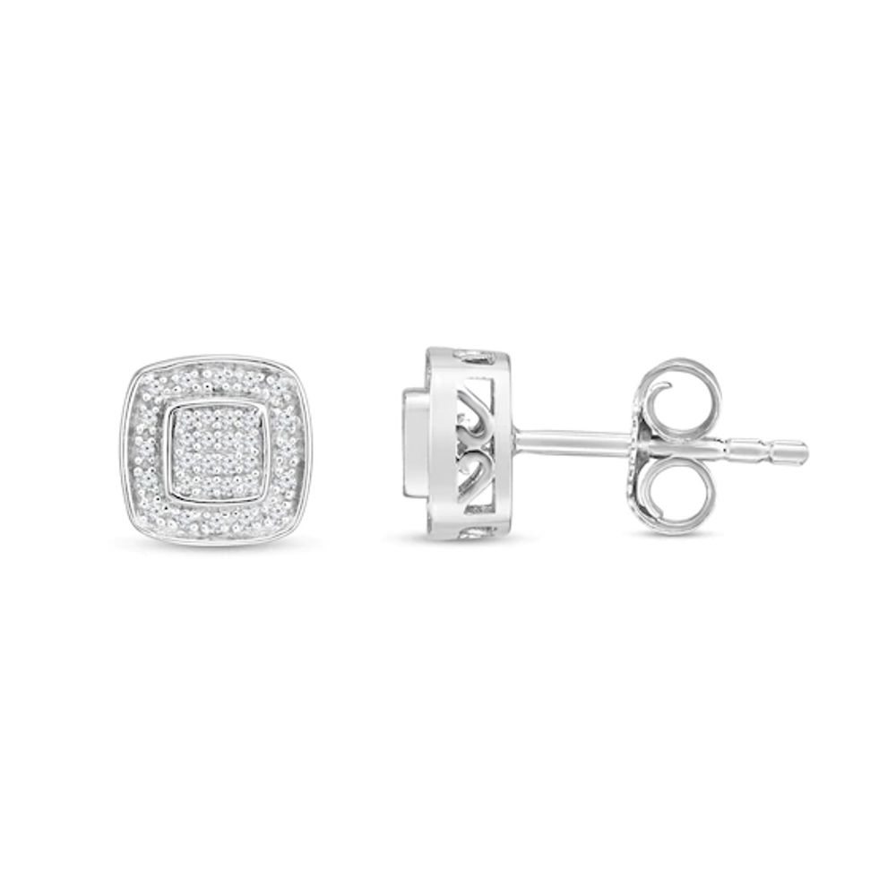 Kay Jewelers 10k gold diamond square dangle earrings kaltengbkkbngoid