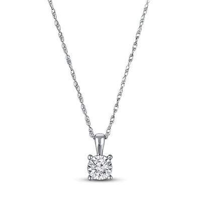 Radiant Reflections 1/4 ct tw Diamonds 10K White Gold Necklace 18" (J/I3)