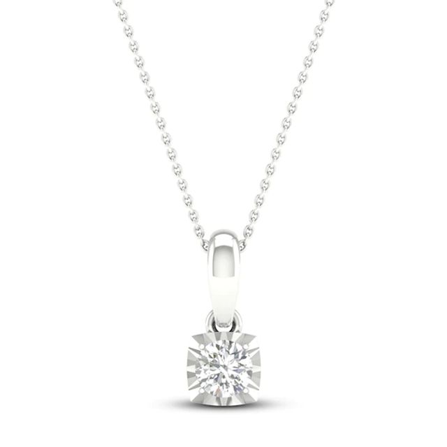 1/10 Carat Diamond Bezel Necklace Center – AL&EM