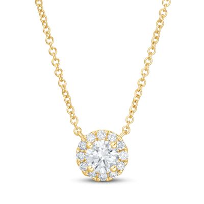 Lab-Created Diamonds by KAY Necklace 1/2 ct tw 14K Yellow Gold 19" (F/VS2)
