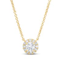 Lab-Created Diamonds by KAY Necklace 1/2 ct tw 14K Yellow Gold 19" (F/VS2)