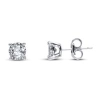 Radiant Reflections 5/8 ct tw Diamonds 10K White Gold Earrings (J/I3)