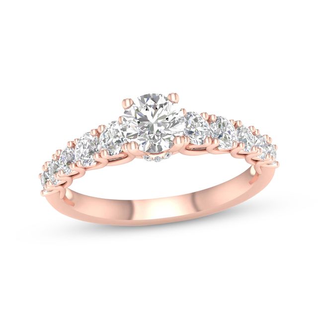 Diamond Engagement Ring 1-1/4 ct tw Round-cut 14K Rose Gold