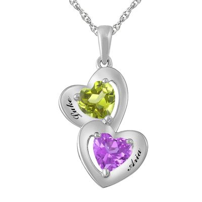 Couple's Birthstone Necklace