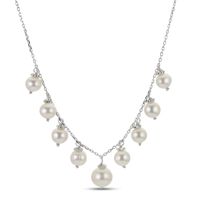 Freshwater Cultured Pearl Necklace Sterling Silver