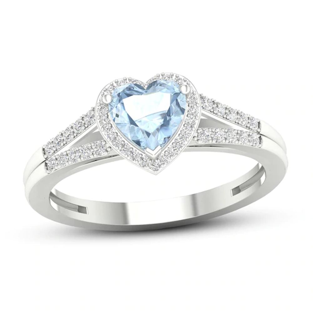 Kay Outlet Diamond Heart Ring 1/20 ct tw Round-cut Sterling Silver