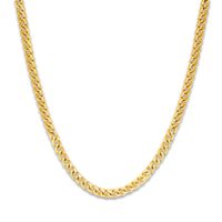 Solid Link Necklace 14K Yellow Gold 24"