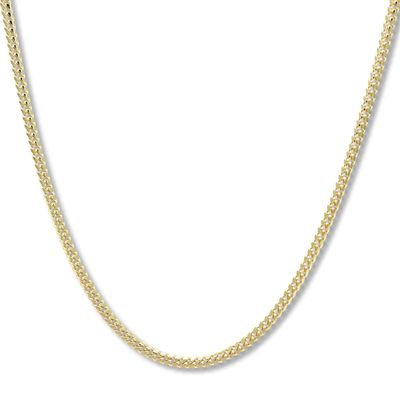 Cuban Chain Necklace Solid 14K Yellow Gold 18"