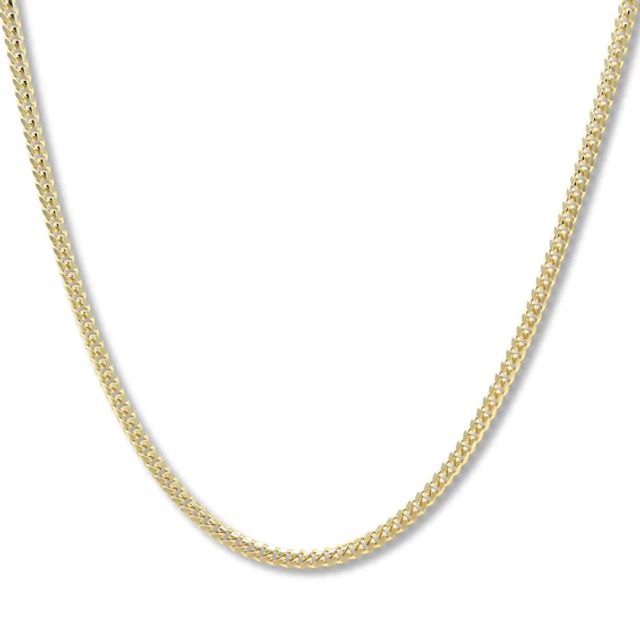 Cuban Chain Necklace Solid 14K Yellow Gold 20"