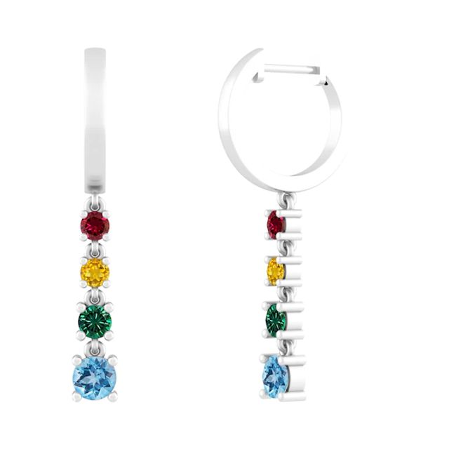 Birthstone Family & Mother's Drop Earrings