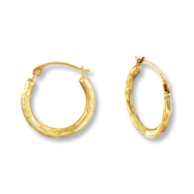 Hoop Earrings 14K Yellow Gold