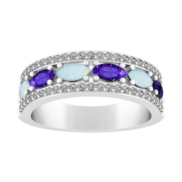 Mother's Marquise-Cut Family Birthstone Ring