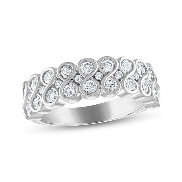 Every Moment Round-cut Diamond Infinity Ring 1 ct tw 14K White Gold