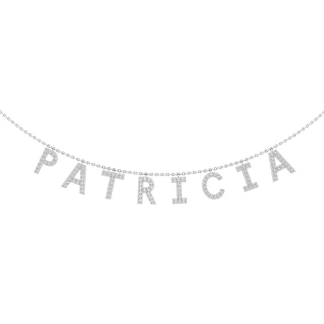 Diamond Accent Letter Name Necklace (1 Name)