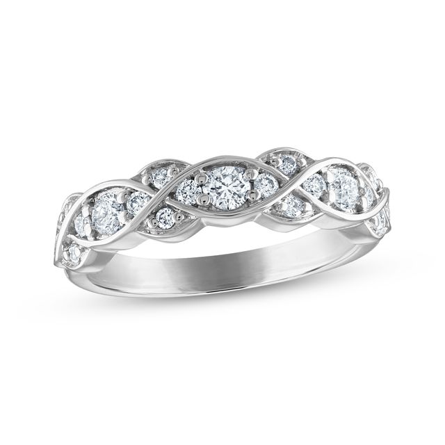 Every Moment Round-cut Diamond Ring 1/2 ct tw 14K White Gold