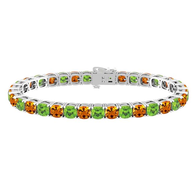 Peridot and Citrine Fashion Bracelet Sterling Silver