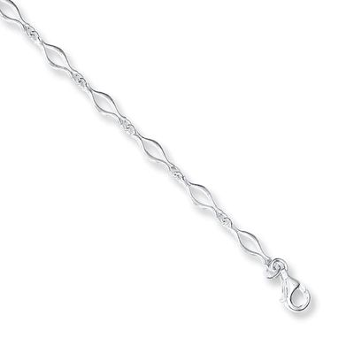 Sterling Silver Bracelet Oval Loop Chain