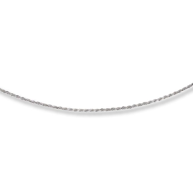Solid Rope Chain Necklace Sterling Silver
