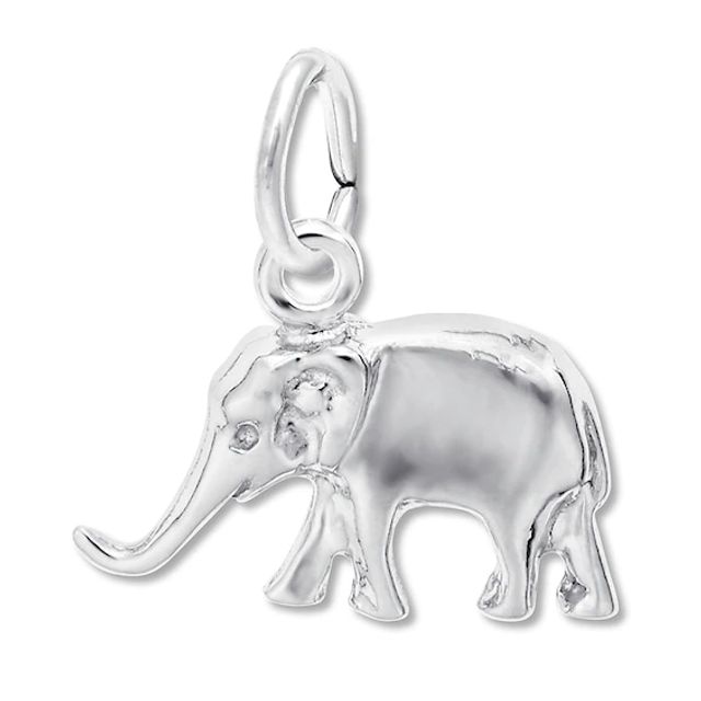 Elephant Charm Sterling Silver