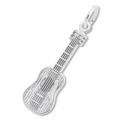 Guitar Charm Sterling Silver