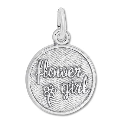 Flower Girl Charm Sterling Silver