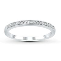 Diamond Anniversary Band 1/10 ct tw Round-cut 10K White Gold