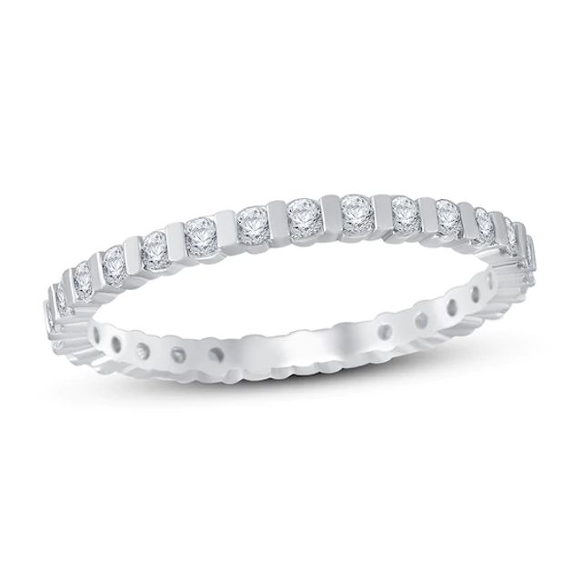 Diamond Anniversary Eternity Band 1/ ct tw Round-cut 14K White Gold