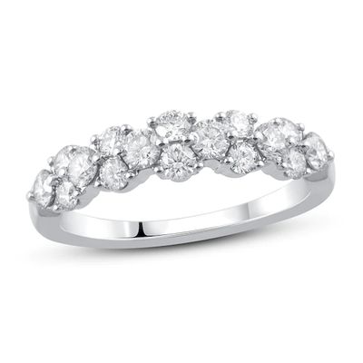 Diamond Anniversary Ring 1 ct tw Round-Cut 14K White Gold