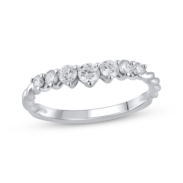 Diamond Twist Anniversary Band 1/2 ct tw Round-cut 14K White Gold