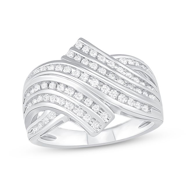 Diamond Ring 1/2 ct tw Round-cut Sterling Silver