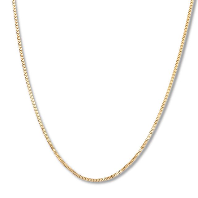 Milano Chain Necklace 14K Yellow Gold 18" Length