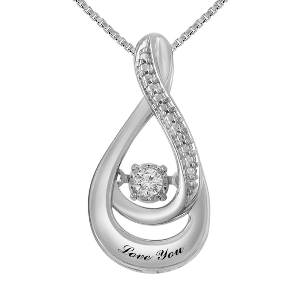 Unstoppable Love® 1/20 Ct tw Teardrop Necklace