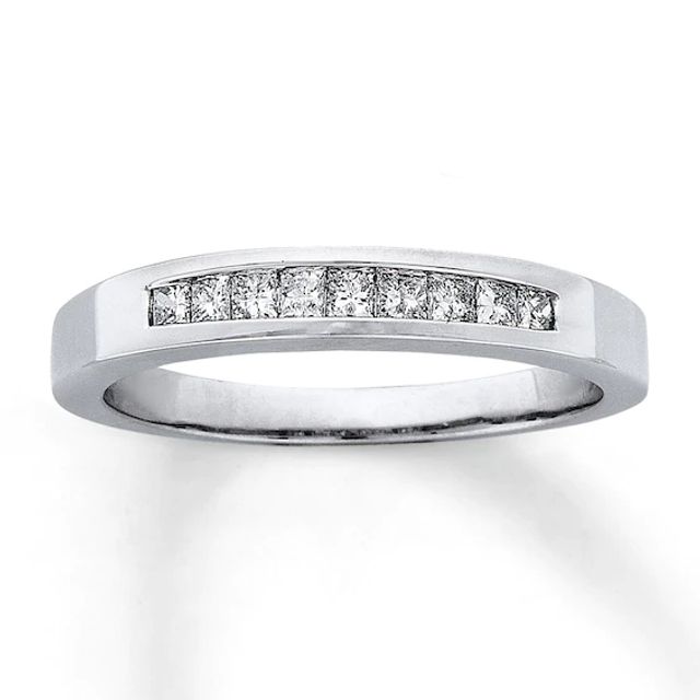 Previously Owned Anniversary Band 1/ ct tw Princess-cut Diamonds 14K White Gold
