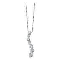 Previously Owned Diamond Necklace 1/4 ct tw Princess-cut 14K White Gold 18"